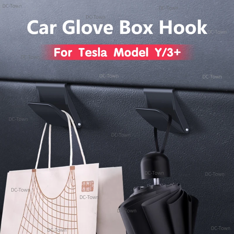 

Крючок Glovebox для Tesla Model Y/3 + держатель-зажим для хранения Highland подвесная Сумка-зонт Невидимый складной ящик для перчаток крючок аксессуары