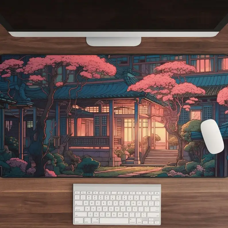 

Art Cottage Deskmat,cute Girly-style Gaming Mousepad,aesthetically Pleasing Computer Deskmat,non-slip and Durable Gaming Deskmat