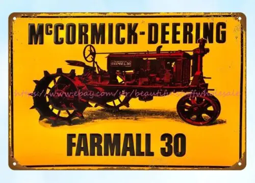 MCCORMICK-DEERING FARMALL 30 metal tin sign home decor gifts