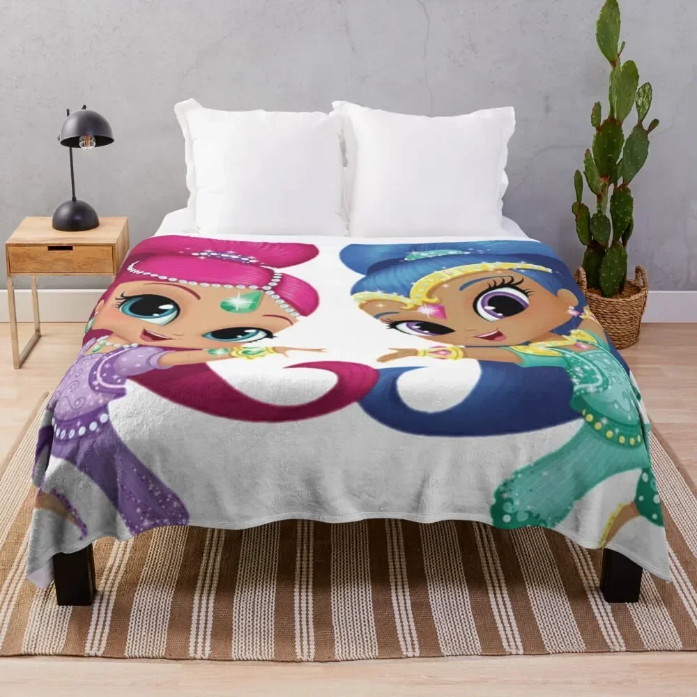 shimmer and shine pillow Throw Blanket Cute for babies Blankets