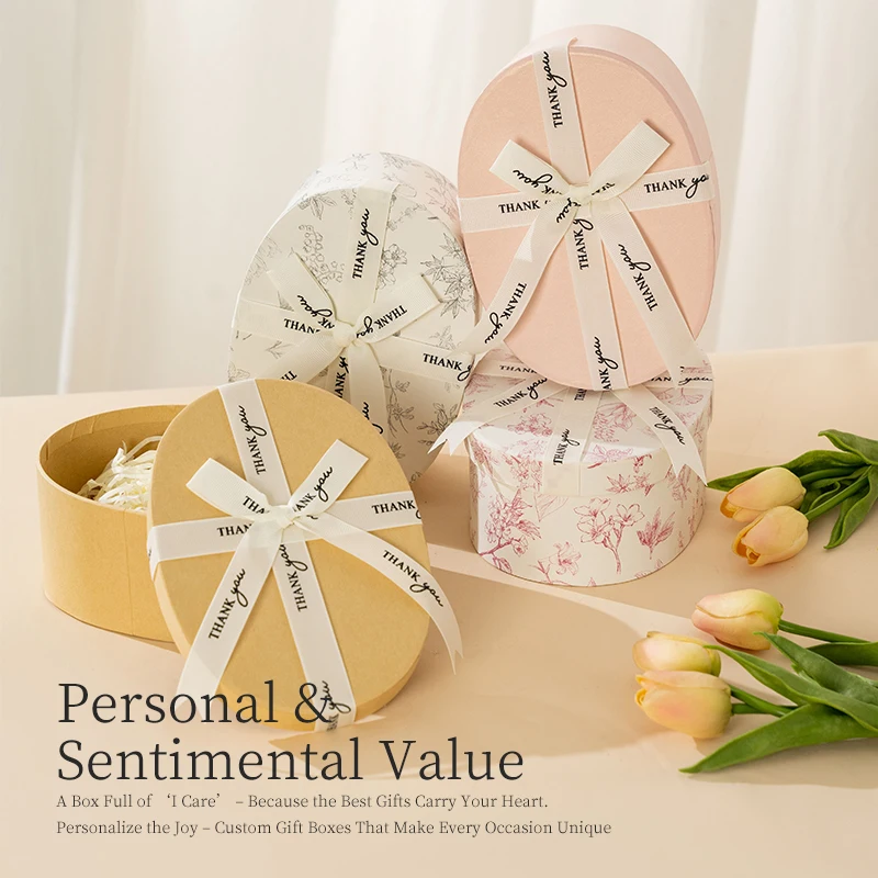 

Cisas Gift Box Handmade Soap Paaging Box Oval aped Krt Paper Box New Year Souvenir Box Pastry Paaging Box