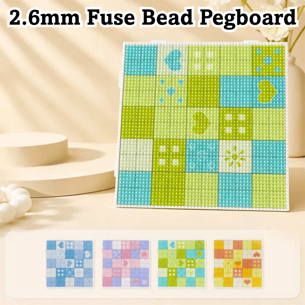New Plastic Fuse Bead Pegboard 52Pins Colorful Hama Bead Board Extended Peg Reusable Perler Bead Board Pixel Art Making
