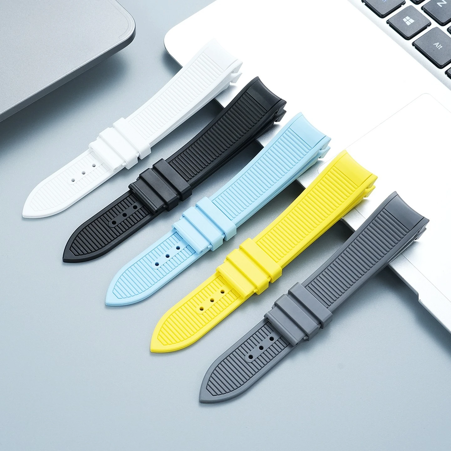Suitable for Piaget POLO five-pin quick release fluorine rubber replacement watch strap accessories G0A48024 G0A43002 G0A42002