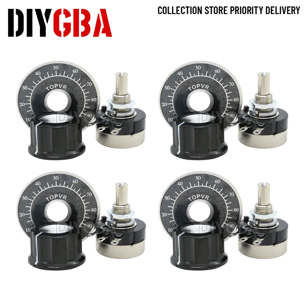 1Set(1PCS)RV24YN20S Carbon Film Potentiometer 1K 2K 5K 10K 20K 50K 100K 200K 1M Ohm Single Rotary Taper With A03 Knob With Dial