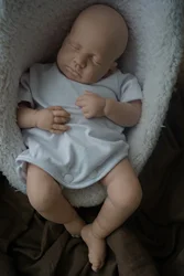 48CM Soft Silicone Reborn Baby Boy Unpainted Doll Kit Lifelike 19inch Reborn Doll Surprice Children Anti-Stress