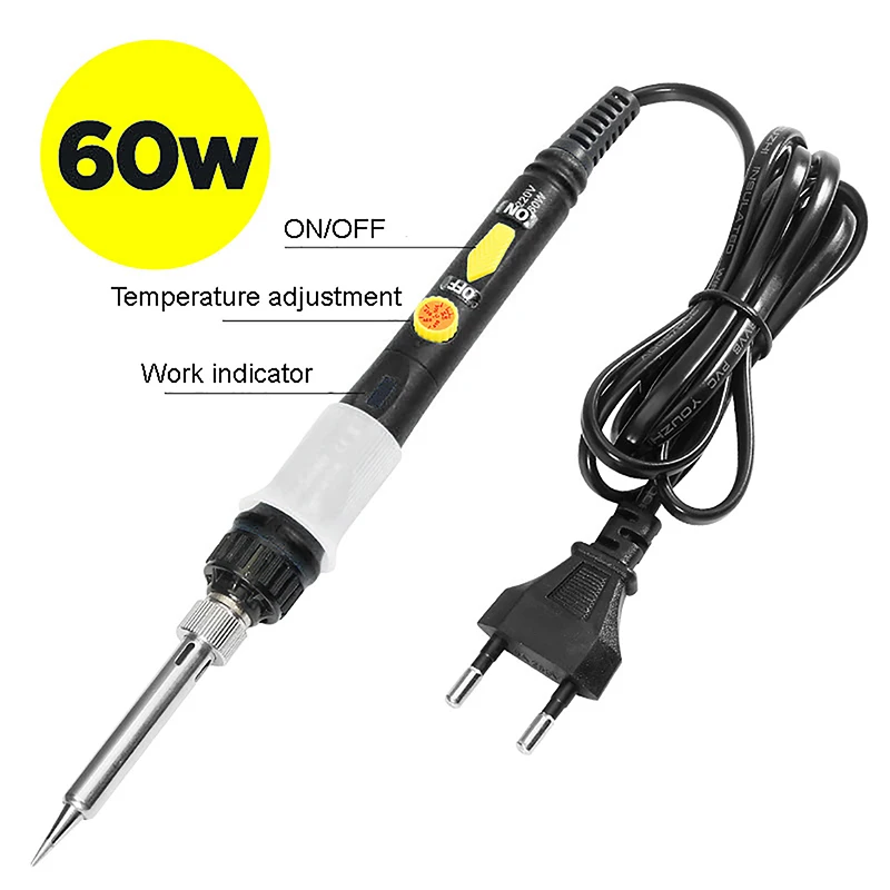 220V 60W New Soldering Iron Electric LCD Welding Tool Kit Portable Heat Pencil Adjustable Temperature Soldering Iron With Switch