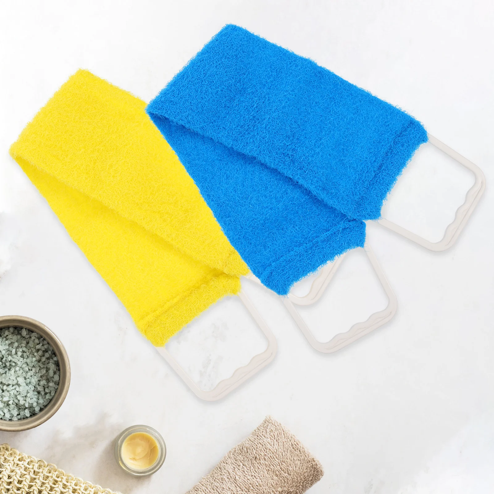 Tub Cleaner Back Scrubber Bath Towel for Men Washing Machine Massage Body Brush Blue Man