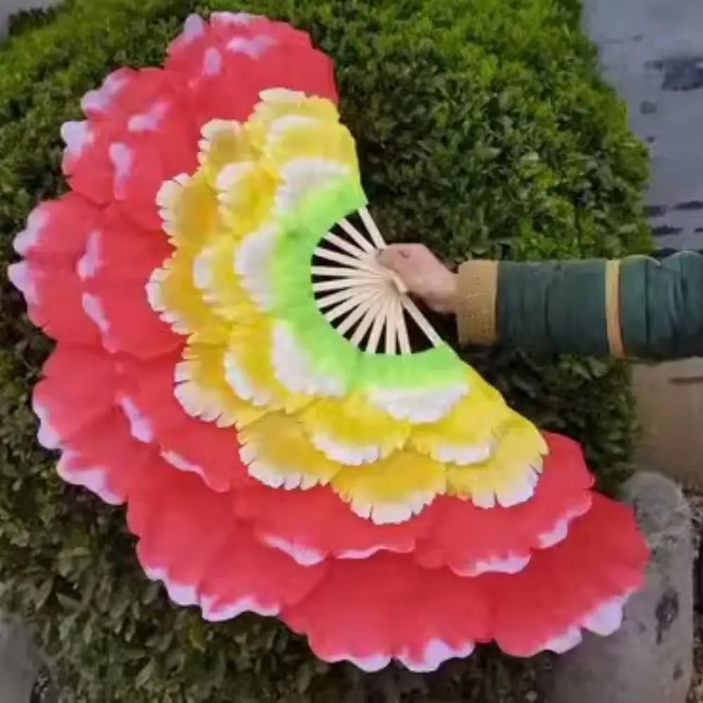 High Quality 90cm Half-folded Dance Fan 5 Layers Adult Square Dance Fan 9 Colors Decorative Craft Fans