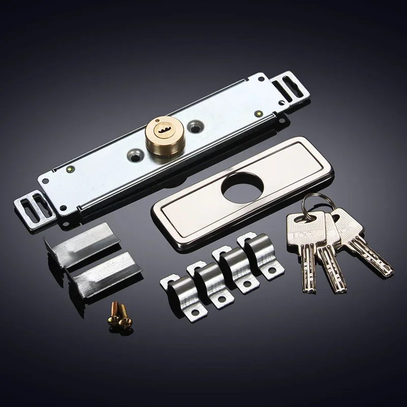 Rolling Shutter Door Lock Rolling Shutter Cross Anti-Theft Door Lock Universal Copper Lock Core Middle Bottom Unlocking Garage