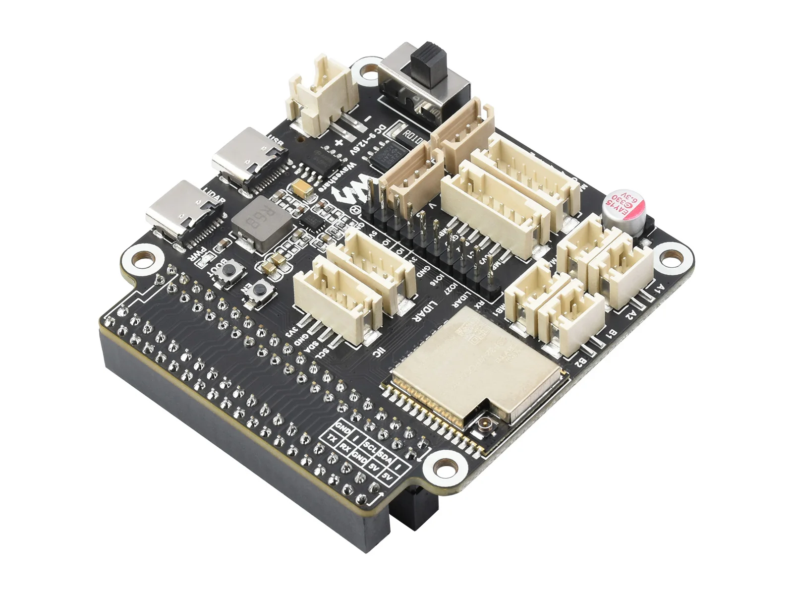 General Driver board for Robots, Based on ESP32, multi-functional, supports WIFI, Bluetooth and ESP-NOW communications