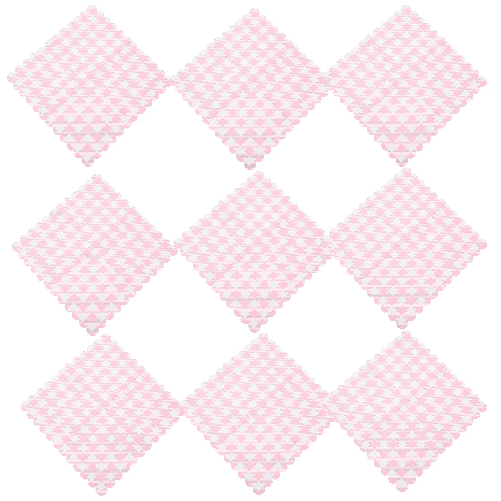 

100Pcs Disposable Pink Gingham Napkins Checkered Paper Napkins for Weddings Birthdays Baby Showers Picnic Party Table Supplies