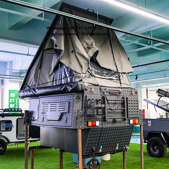 

2025 Kinlife Pop-Up Roof Kitchen Shower and Solar Panel for 4x4 Ute and Pickup Camping Truck Canopy Camper with Tool Boxes