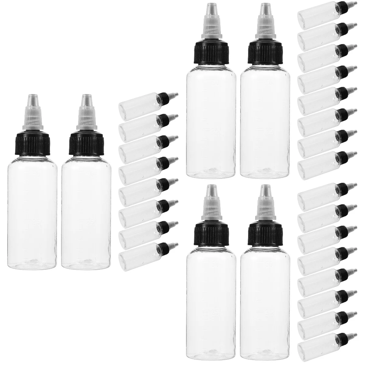 

3 Pack Solvent Bottle Paint Portion Dispenser Container Plastic Jar Empty Pot Airbrush