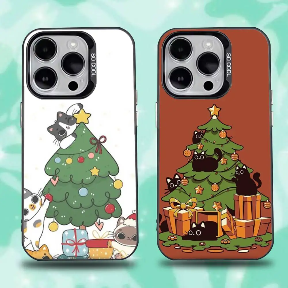 

Christmas Tree Graphic Phone Case For iPhone 16,15,14,13,12,11,Mini,Pro,E,SE4,XS,MAX Black Candy Matte Cover