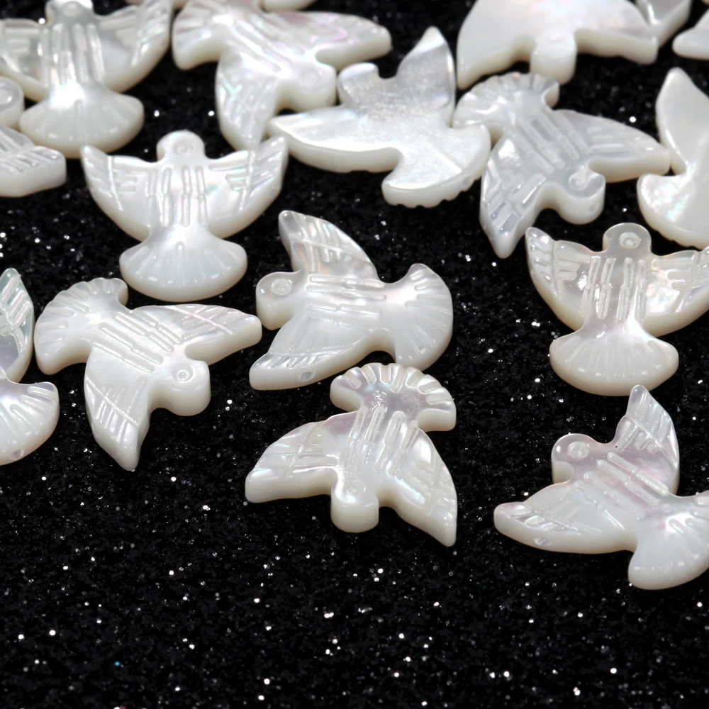 13x14m Natural Shell Dove Of Peace Loose Spacer Beads for Jewelry Making DIY Bracelet Necklace Charm Accessories