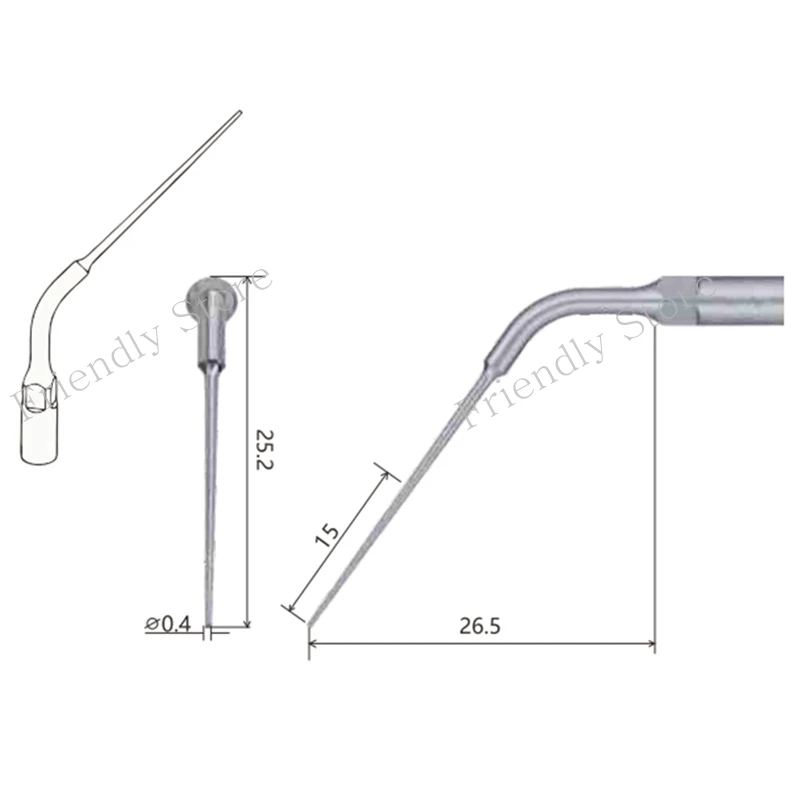 Embout Endo Dentaire ED4 pour Machine à Ultrasons, Équipement pour Enlever le Remplissage et les Matériaux Étrangers, SATELEC/DTE