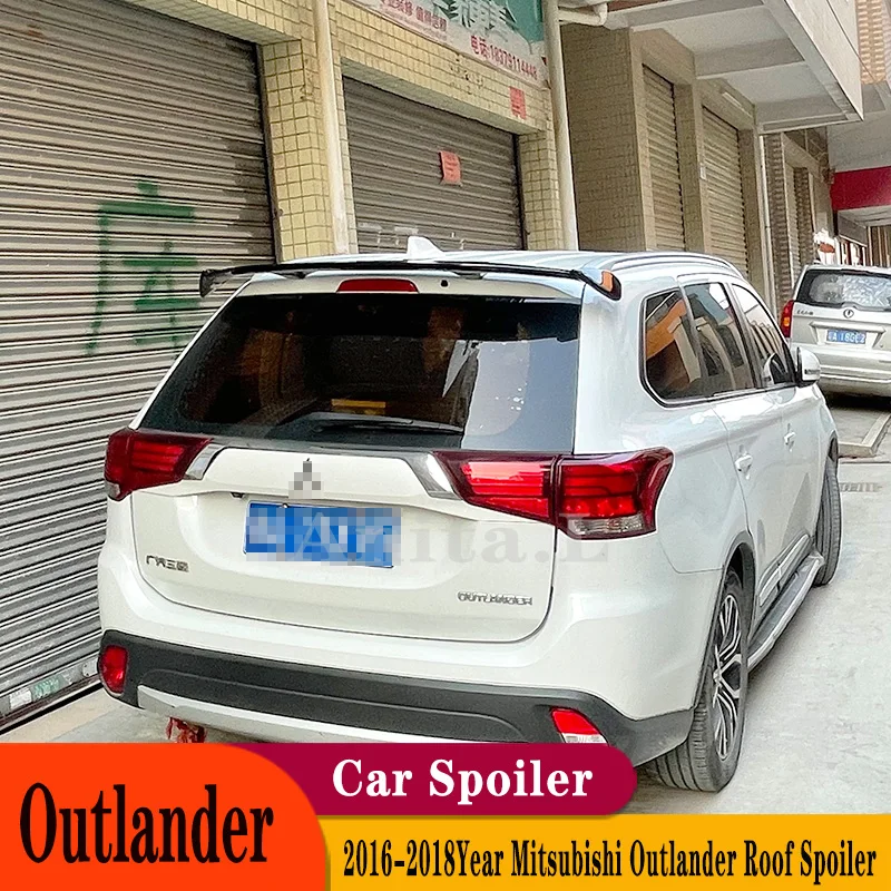 

For Mitsubishi Outlander 2013 to 2019 Roof Spoiler High Quality ABS Spoiler Outlander Rear Wing Decorate Body Kit Accessories