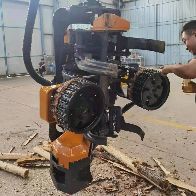 Heavy Duty Hydraulic Wood Processing Attachment For Excavator With Automatic