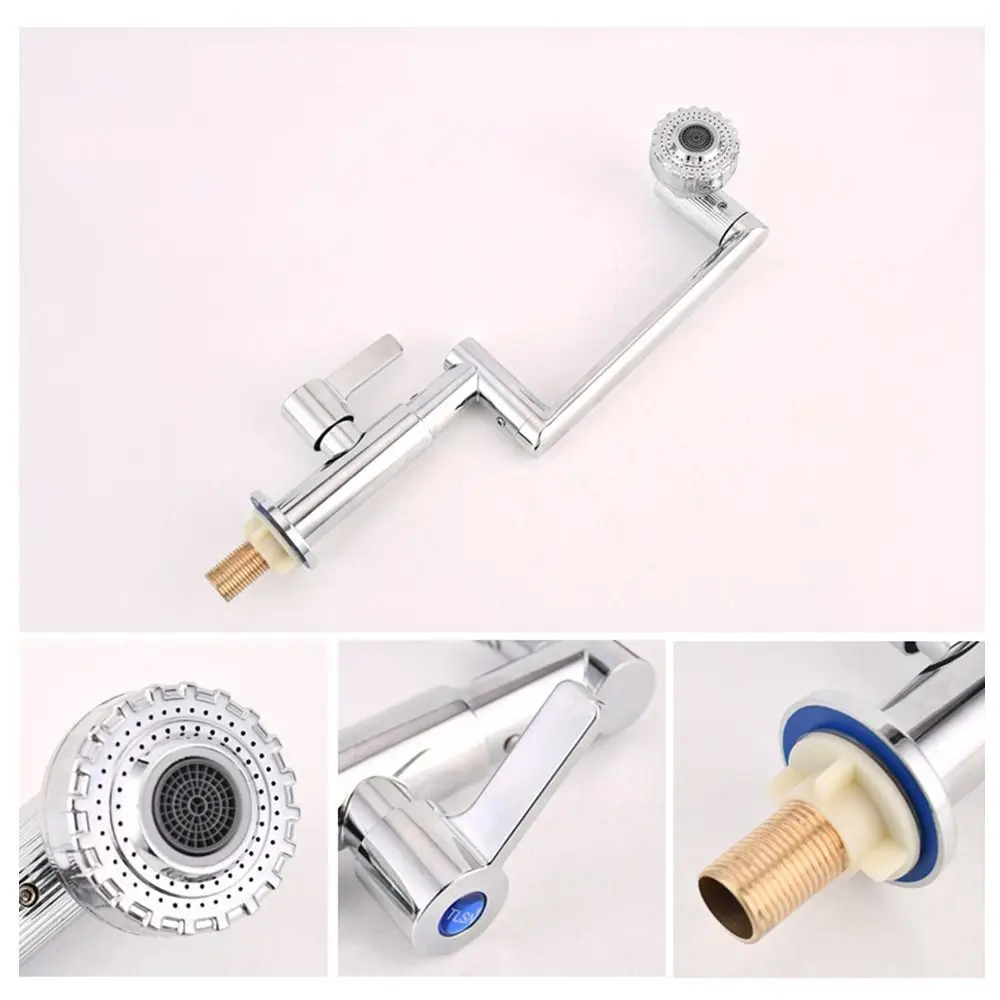 

360° Rotating Robotic Arm Faucet Adjustable Flexible 360°Rotating Bibcock Hot and Cold Water Water-Saving Dual Mode Faucet
