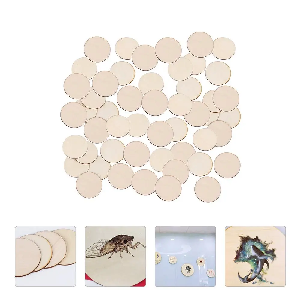 

100 шт. круглых заготовок для декора, неокрашенные вырезки для поделок, заготовки для рукоделия, украшения для дома, круглые орнаменты для граффити