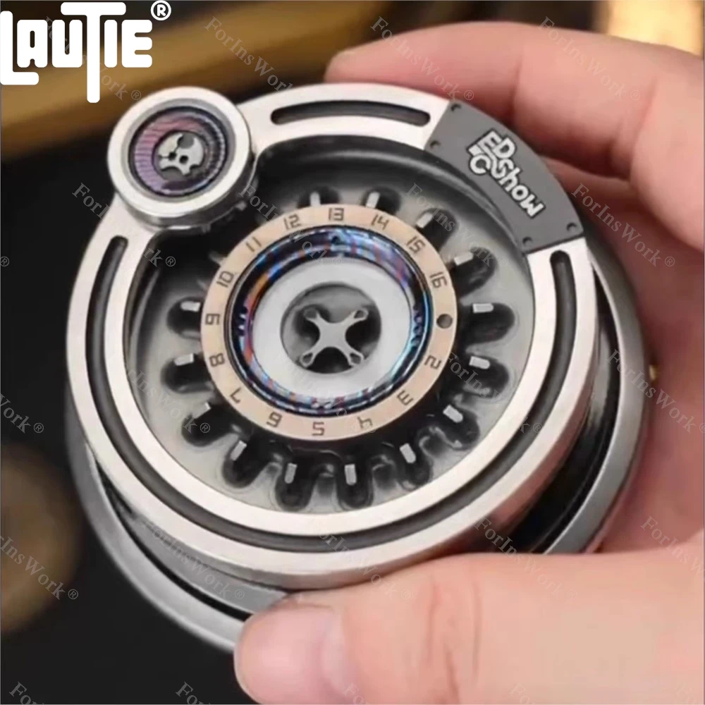 

LAUTIE Carnival Mega Zirconium Damascus Patch Spinner Limited Edition Magnetic Coupling Structure 2099 Series EDC Toys SHANGHAI