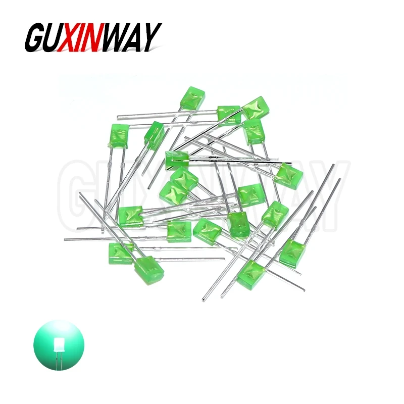 100PCS LED kit 2×3×4 2*3*4mm Square LED Diode Combination Package 5 color×20pcs White Green Red Blue Yellow
