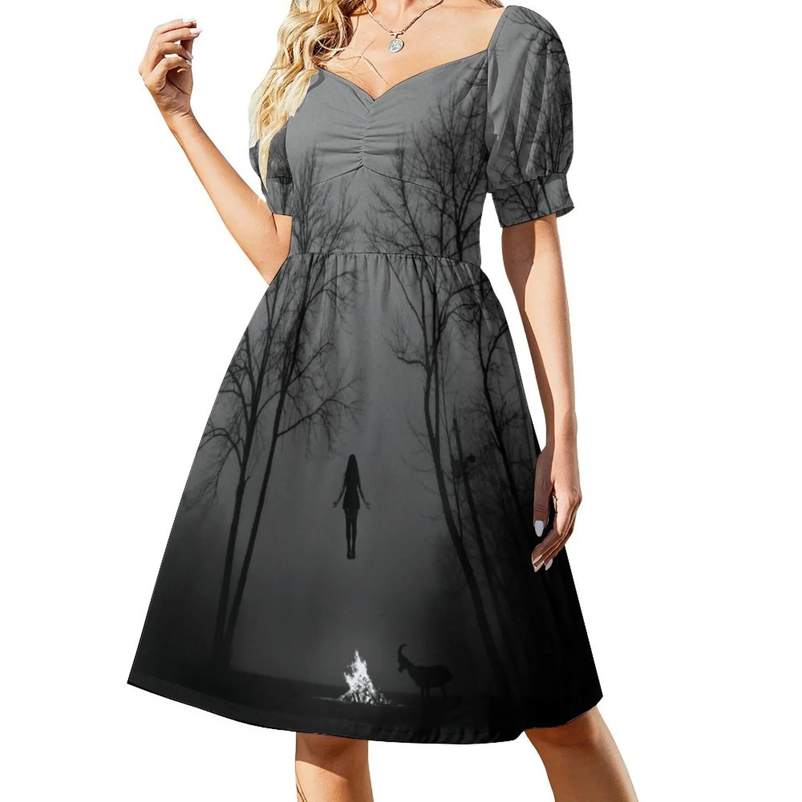 

Ritual in the Woods Short-Sleeved Dress dresses for official occasions dress dresses