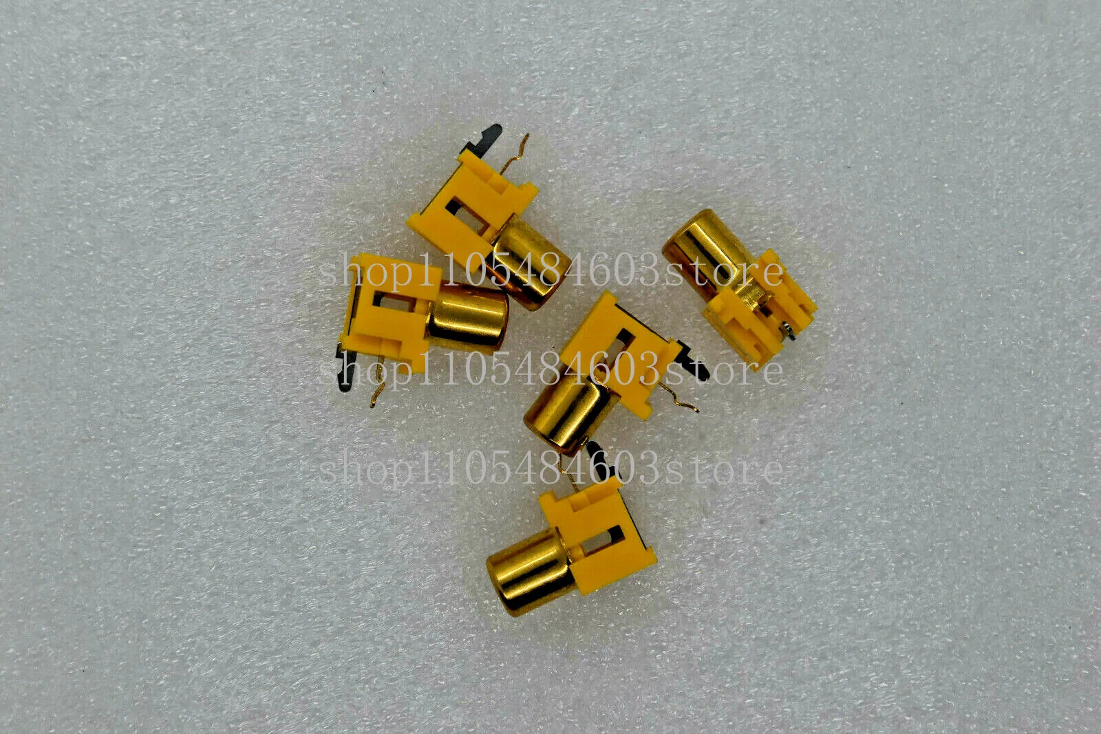 5PCS PCB Panel Mount RCA Gold Socket Female Jack Audio Video AV Connector Yelow