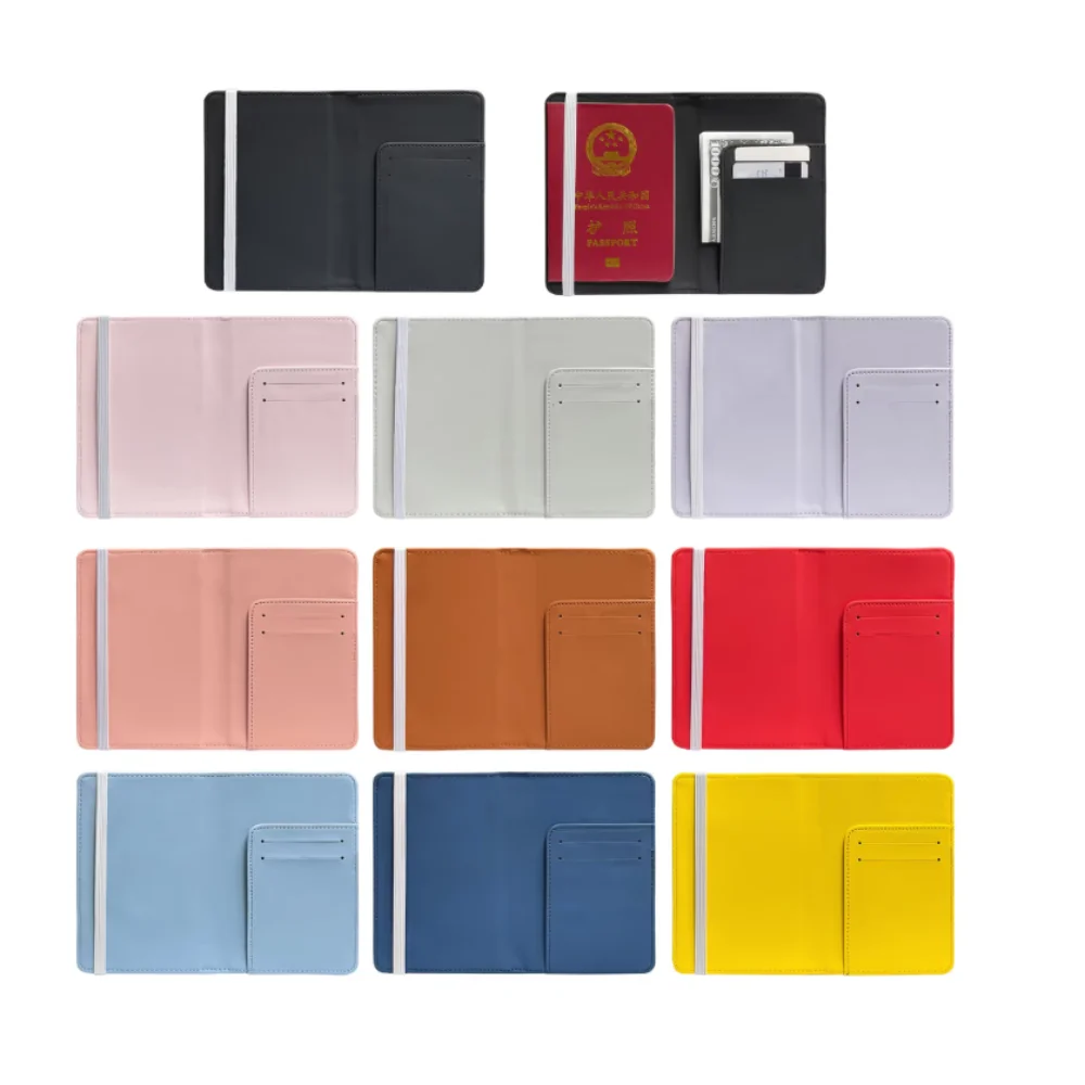 

Versatile Sublimation Ready Passport Wallet Multi Function PU Leather ID Card Holder With Coin Pocket for Travel Essentials