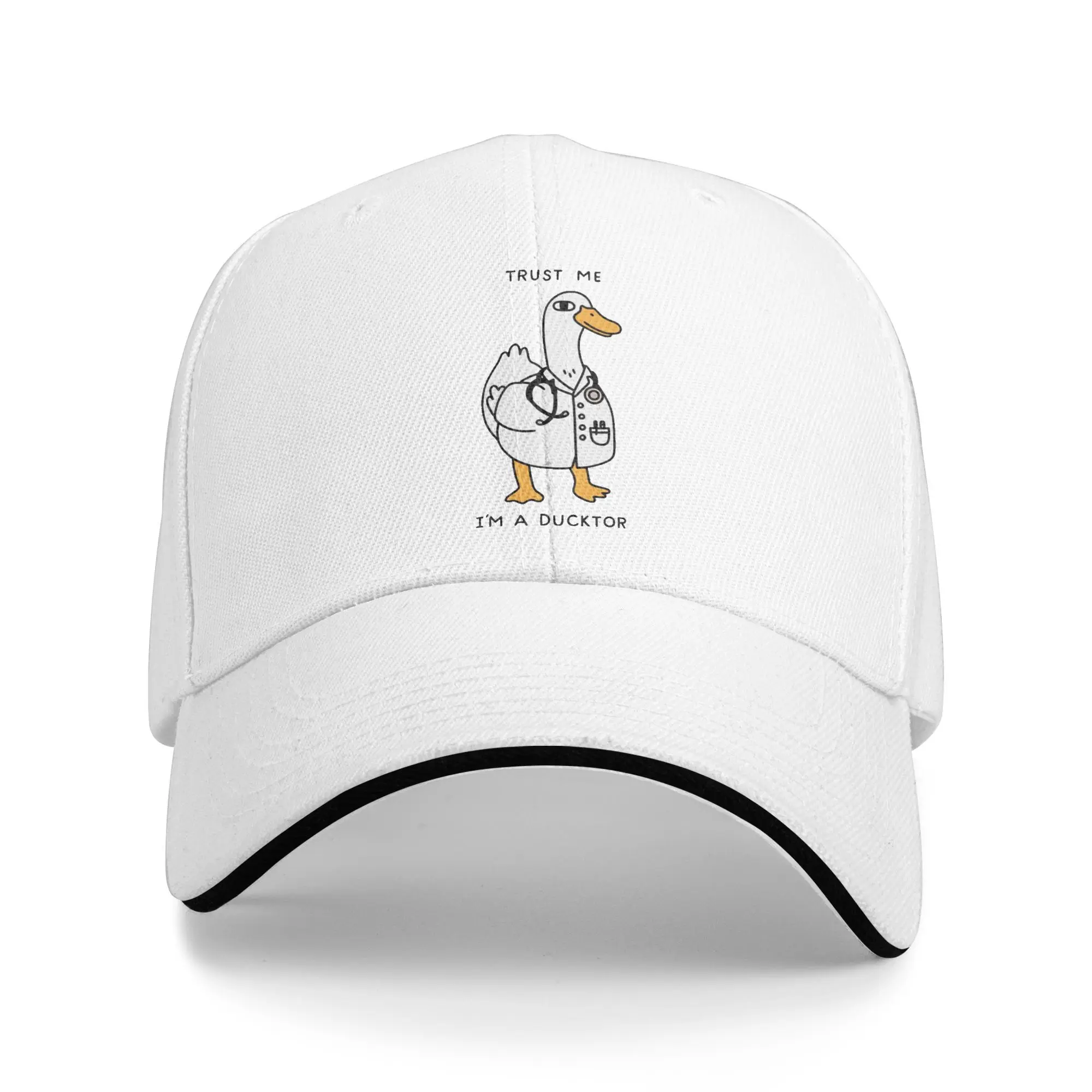 bone-de-beisebol-casual-trust-me-i-am-a-ducktor-chapeu-de-caminhoneiro-de-verao-viseira-de-sol-caminhadas-pesca-bone-snapback-unissex-masculino-y2k-retro