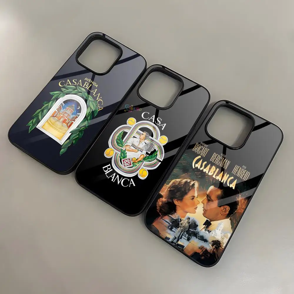 Funda para Teléfono AVENIDA Casablanca para iPhone 17 Pro Max, 16 Plus, 15 Pro Max, 14, 12, 11, 13 Mini, X, Xs, XR, Cubierta de PC+TPU