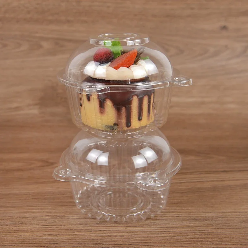 100 Stück Cupcake-Verpackungsbox, transparent, Dessert, Donut, Muffin, Kuchenbehälter, Halter, Hochzeit, Geburtstag, Partyzubehör, Weihnachtsdekoration – Detail 12