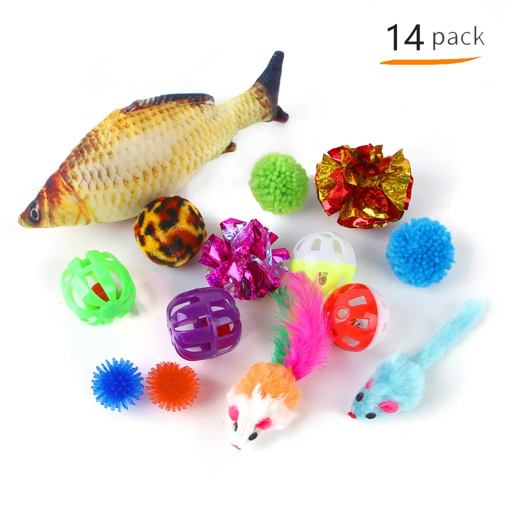 

Toys For Cats Tunnels Set Multi Teaser Stick Replaced Feathers Spring Ball Mouse Accompany Interactive Plush Toys Accesorios