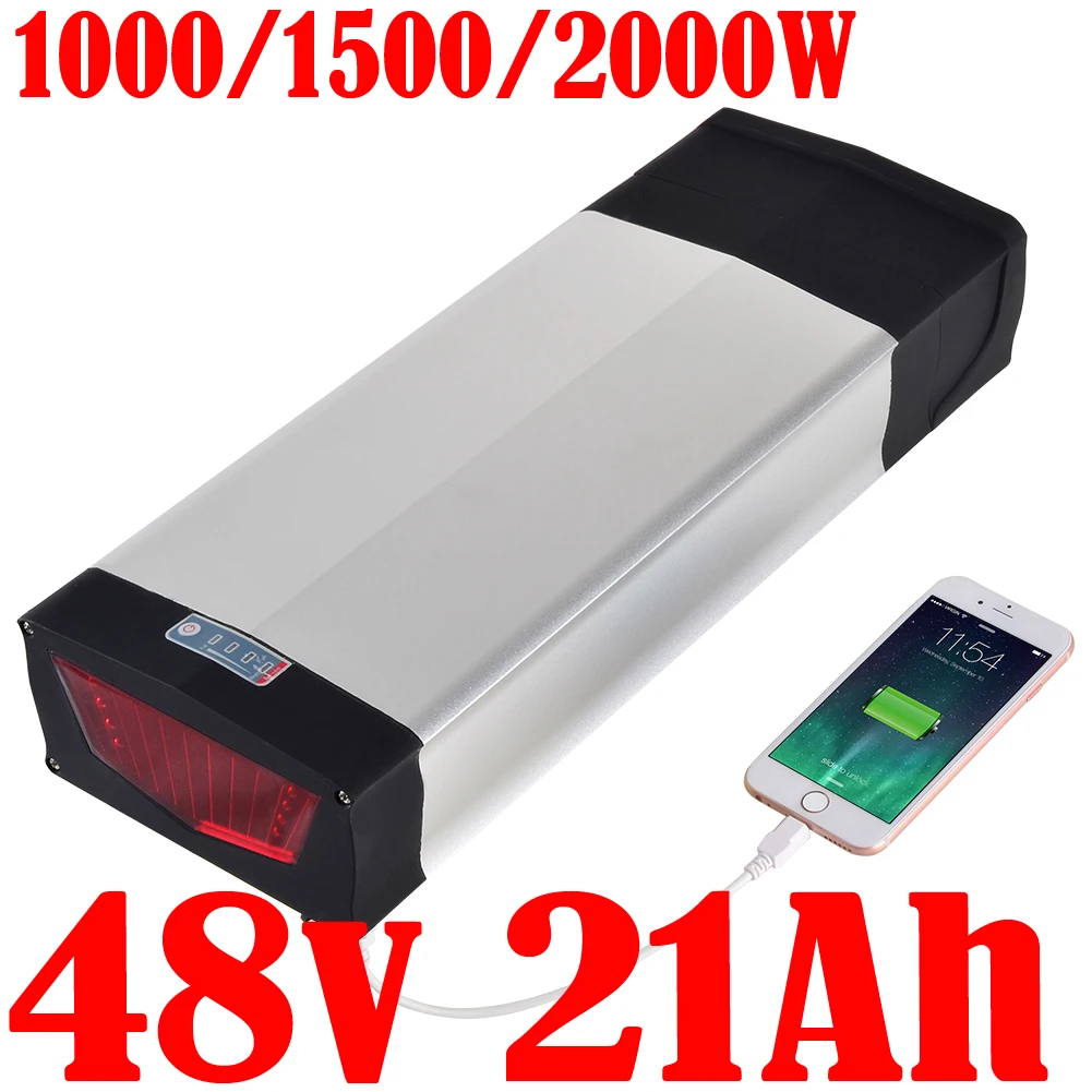 

48V 1000W 2000W battery 48V 20Ah Lithium battery 48V 20AH electric bicycle battery use panasonic/samsung/LG cell with 2A charger