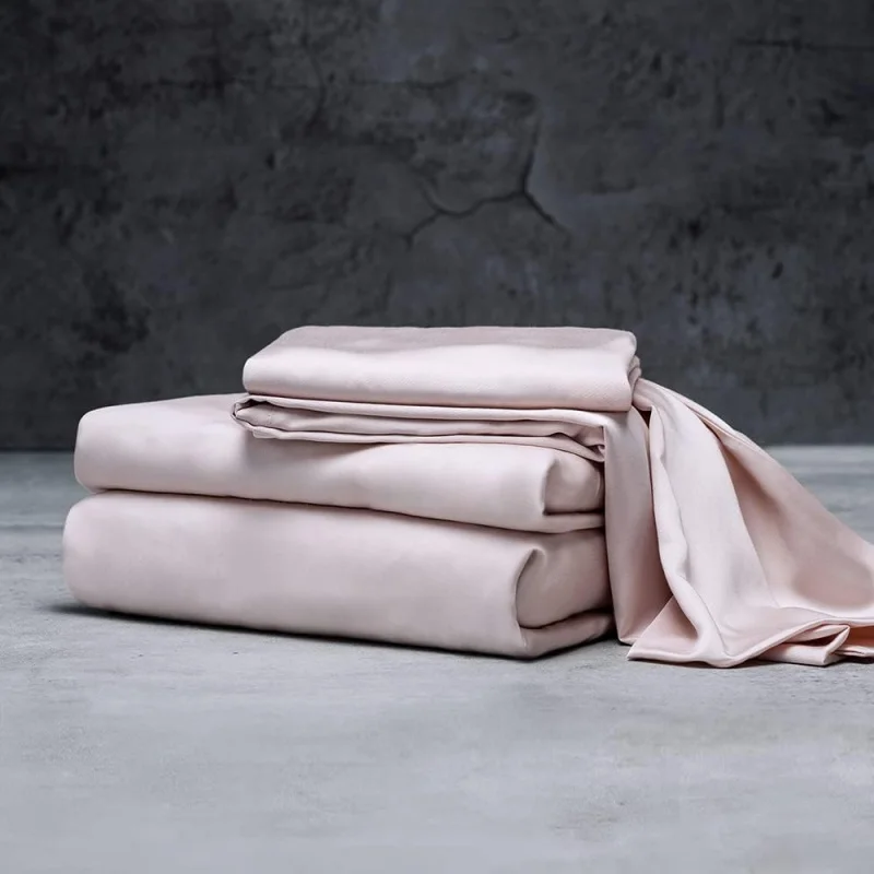 

% Rayon from 4-Piece California King Sheet Set – Blush, Deep Pockets, Soft & Cooling, Fitted/Flat/2 Pillowcases