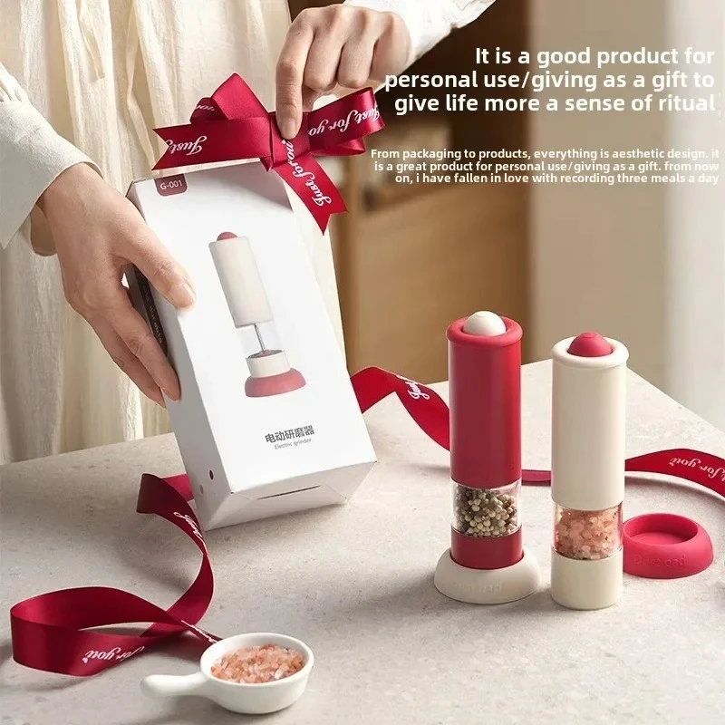 Electric Pepper Grinder Kitchen Fresh Seasoning Sea Salt Pepper Grinding Black Pepper Grinding