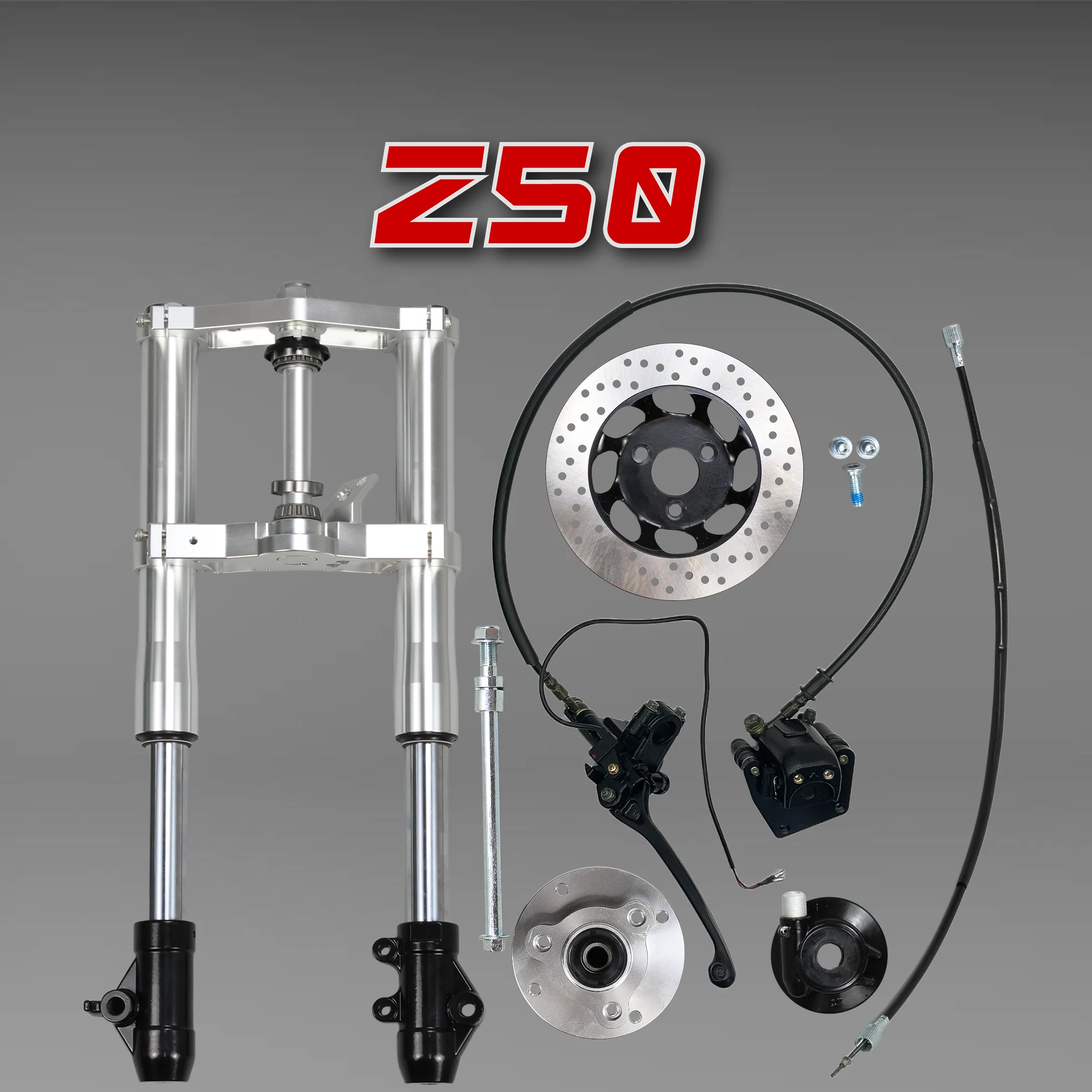 Z50 Front Fork Set 540mm Length Z50 Front Shock Absorber 45mm Set with Disc Brake for Monkey Z50