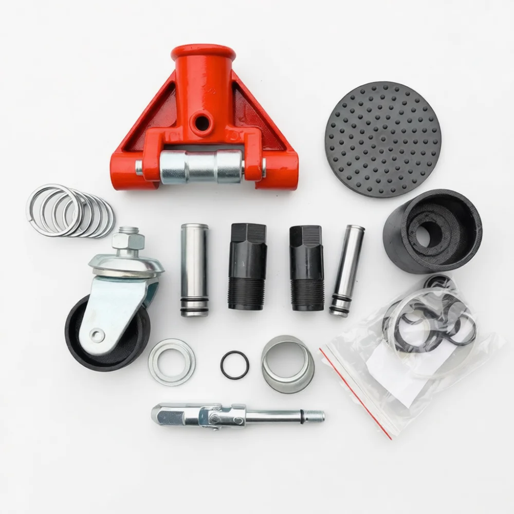 Heavy Duty Hydraulic Floor Jack Repair Kit Pump Core Seal Universal Caster Front Wheel Tray Handle Industrial Maintenance Tools