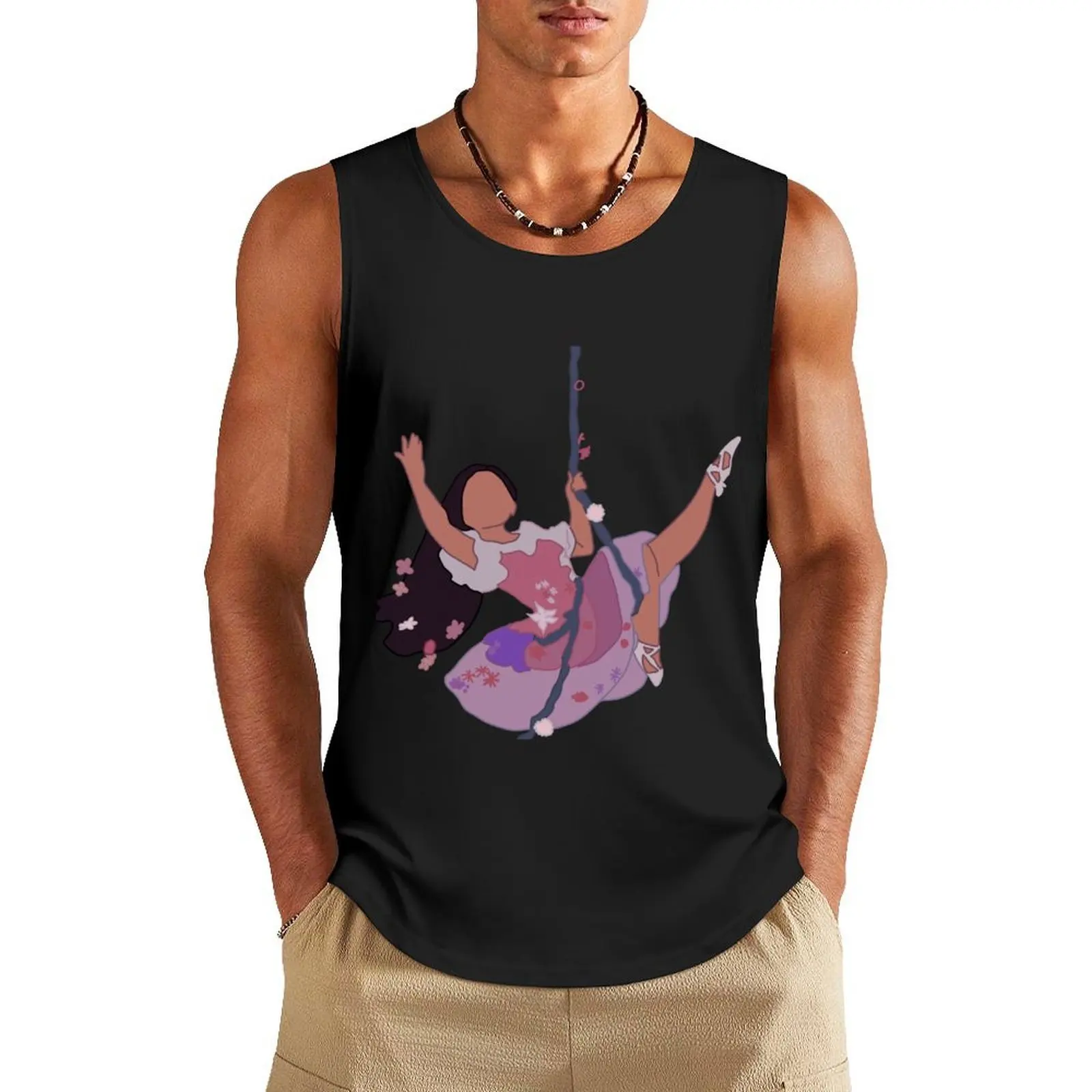 

Isabela swinging from a vine Tank Top T-shirt Men's gym Men's sports t-shirt bodybuilding