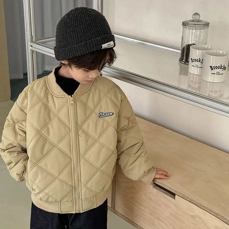 2026 New Fashion Kids Baseball Jacket Boys Girls Round Neck Casual Outerwear Warm Stylish Children Coat Streetwear Top