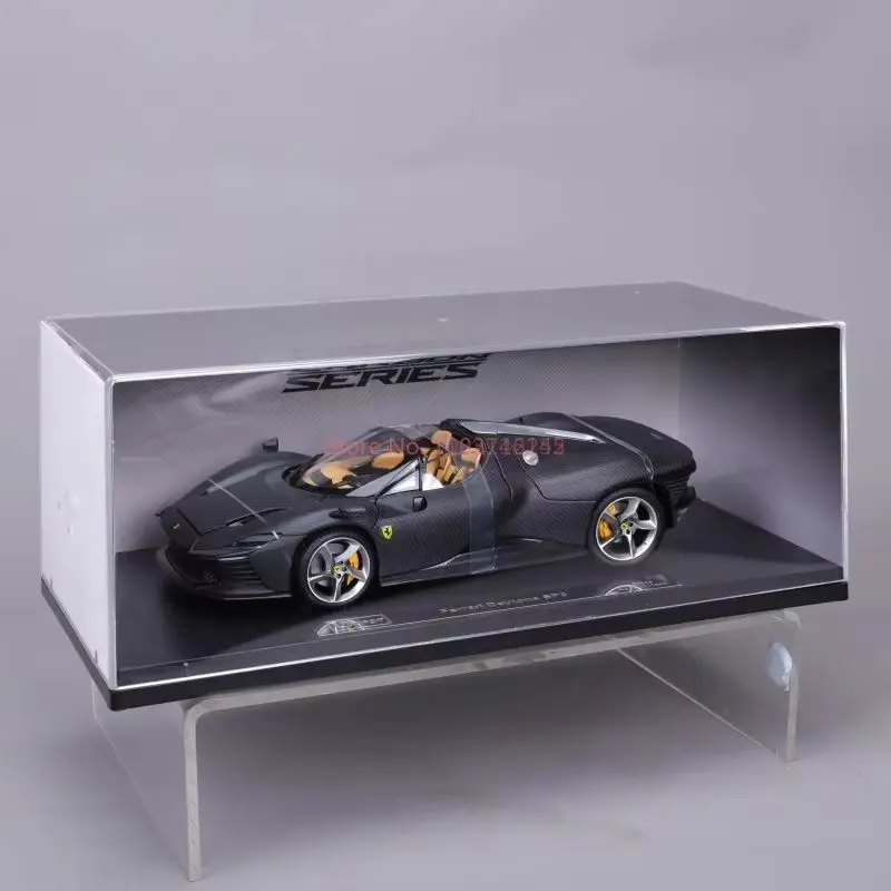 Ferrari-SP3合金ダイキャストカーモデル,1:18,ブラシ付きカーボンファイバーのテクスチャード加工,50周年記念,コレクションおもちゃ,誕生日プレゼント,新品