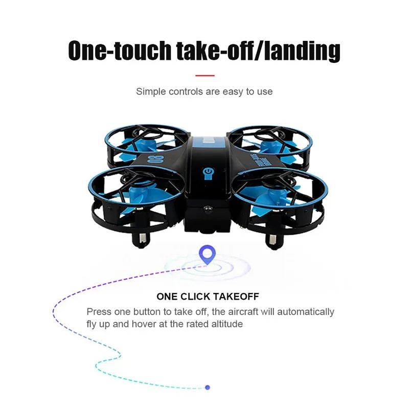 JC811 Mini Quadcopter 4k 360 Degree Rotation Headless Mode Video Shooting Stunt Hexacopter Drone for Kids Beginner with Camera