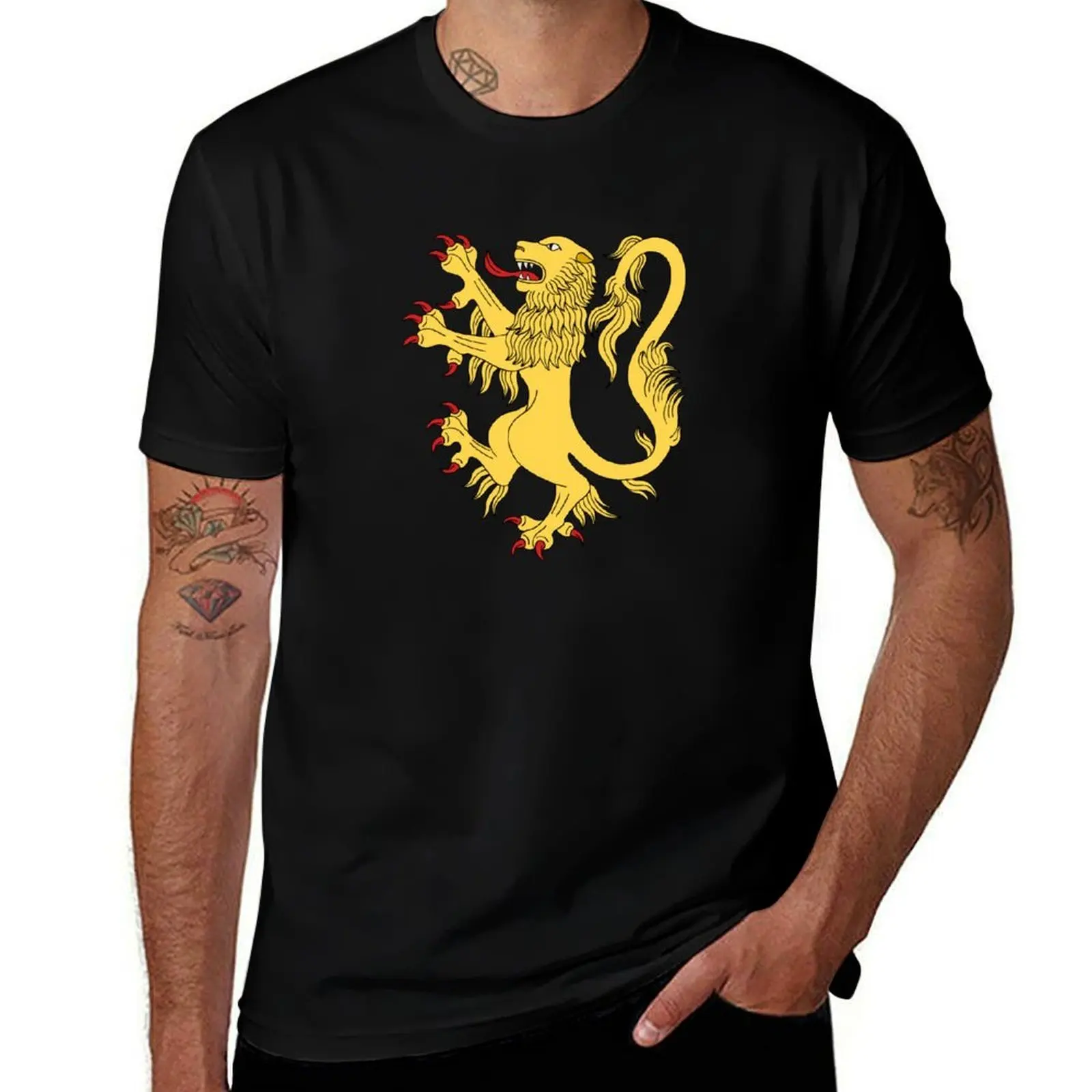 Lion Rampant T-Shirt Functional Casual Short Sleeve Tee