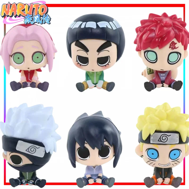 National Version Naruto Figurine Cartoon Uzumaki Naruto Model Desktop Ornament Sitting Blind Box Holiday Gift Anime Merchandise