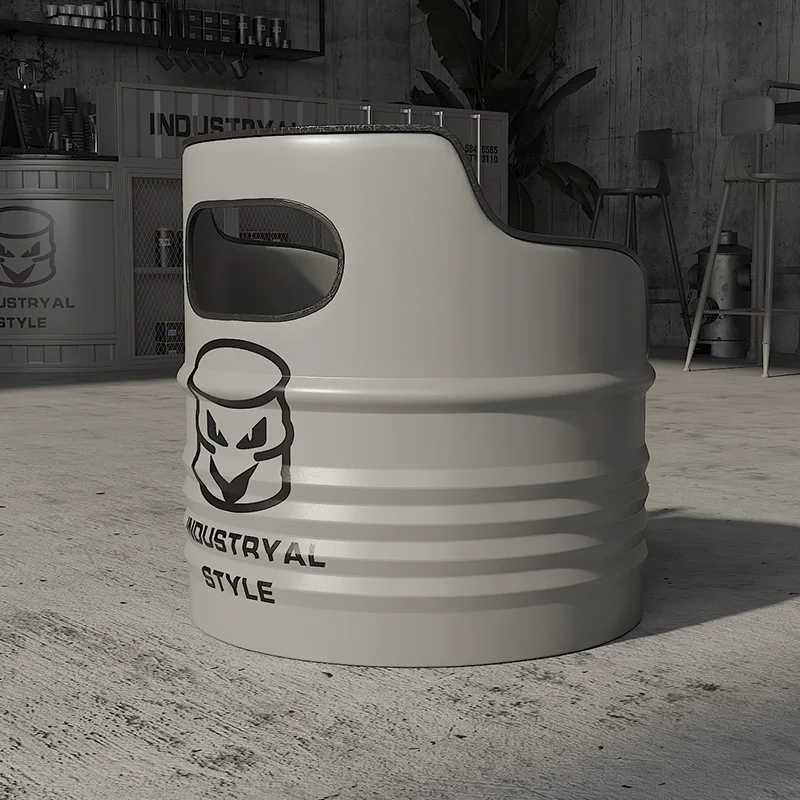 Cafe Bar Clear Bar Table and Chair Combination Tavern BBQ Milk Tea Shop Oil Barrel Booth