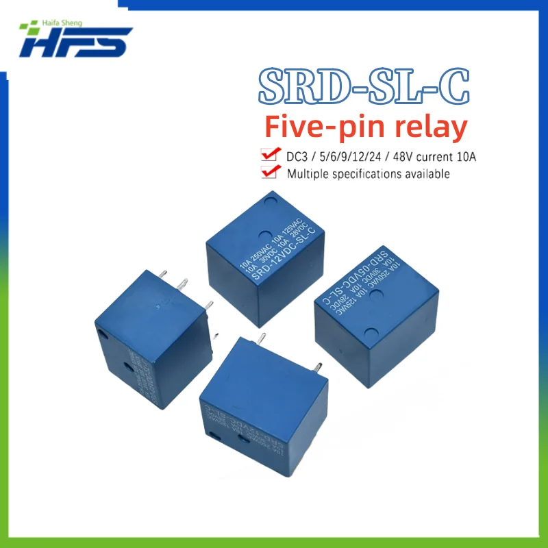 

SONGLE Power Relay SRD-12VDC-SL-C SRD-03V 05V 09V 12V 24VDC-SL-A -SL-C 5V DC SRD-05VDC-SL-C 5Pin