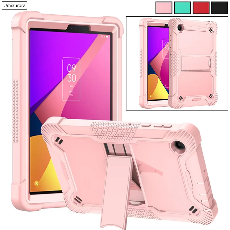 For TCL Tab 8 LE 2023 9137W Tab 8 8.0 inch 9032 9132G 9132X Tablet Shockproof Case Heavy Duty Kids Silicone PC Stand Armor Cover