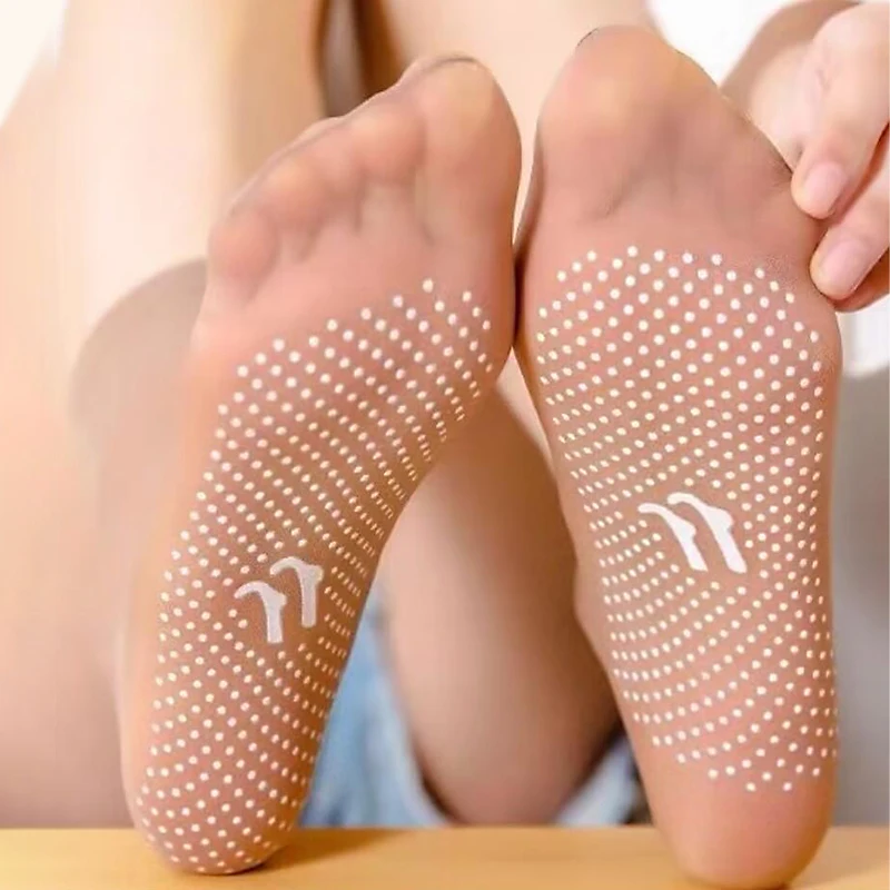 Breathable Thin Glue-On Casual Massage Anti-Slip Steel Stockings For Soles Of Feet