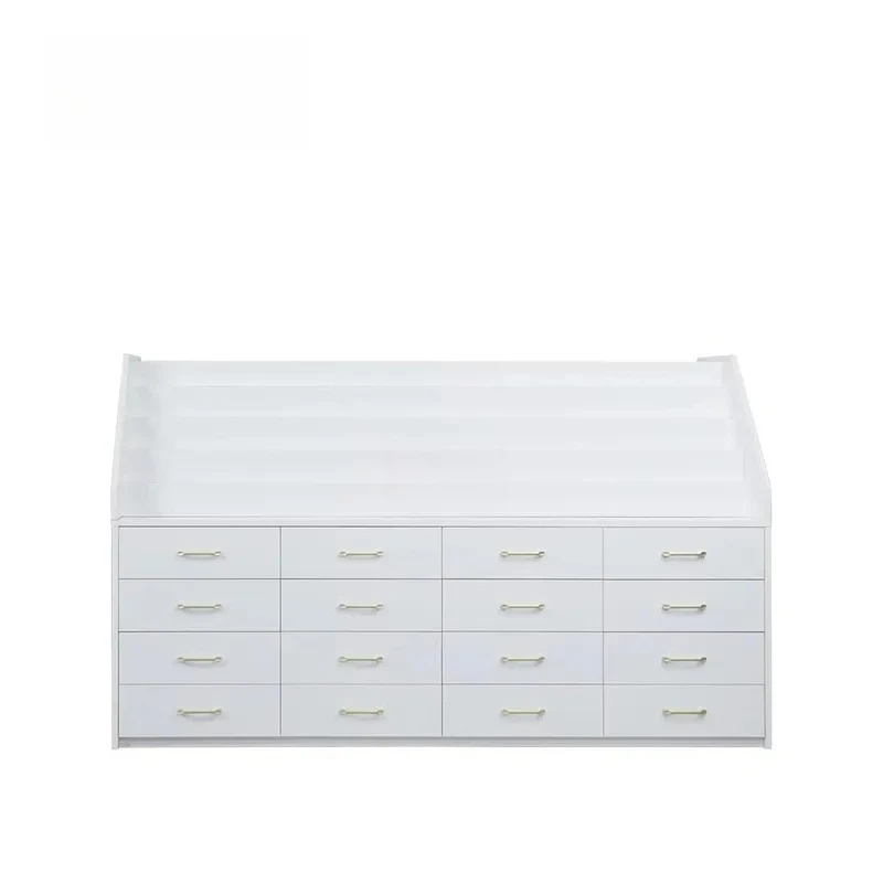 

【CHIMU HOME】Luxury Minimalist Nail Polish Display Case, Large-Capacity Organizer in Light Wood & White, for US Salons