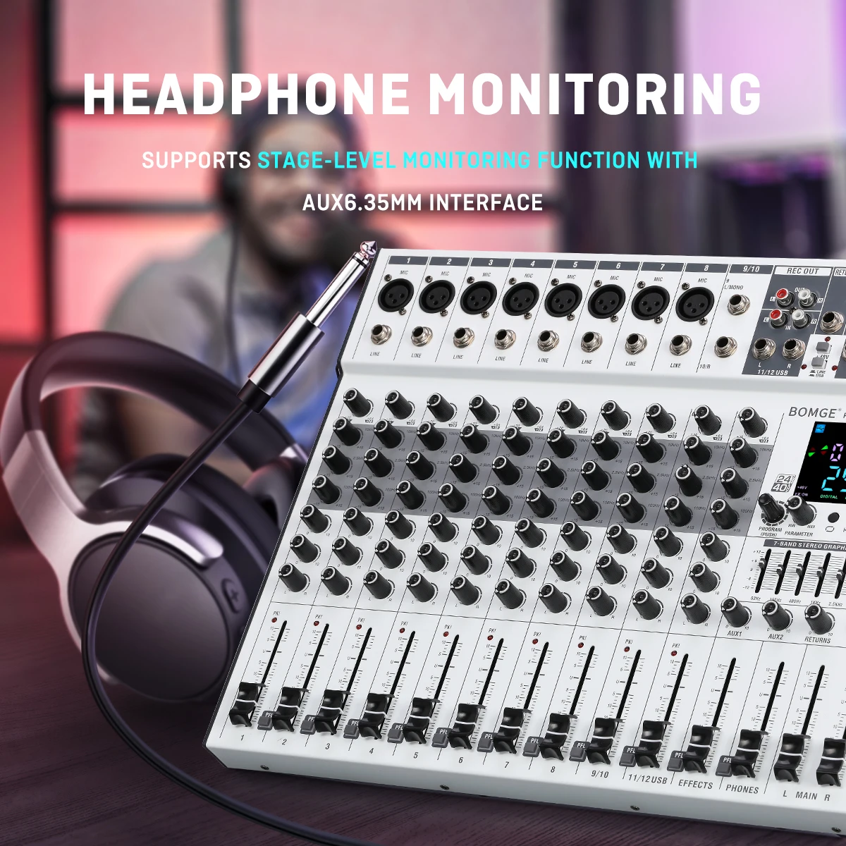 Mezcladora de audio BOMGE de 1 - Audio Interface reseña y precio